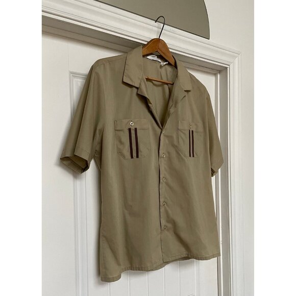 1970s Mens Shirt, Size L. Sears 'The Mens Store', Short Sleeve Shirt - Picture 2 of 6